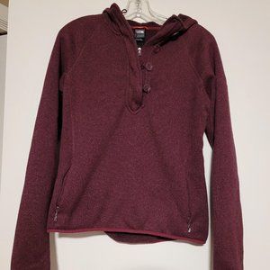 NWOT The North Face Crescent Knit Hooded Pullover with Quarter Zipper